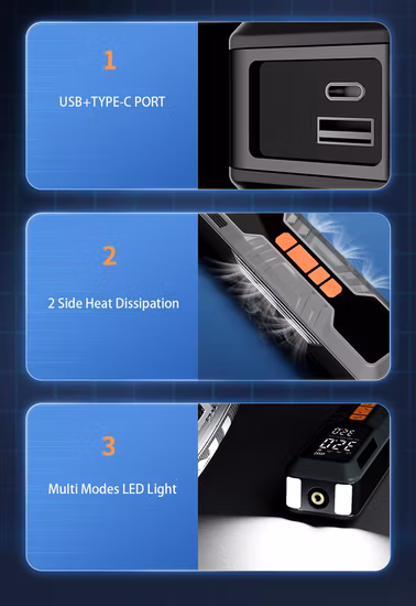 Pompe à pneus Portable pour voiture, gonfleur de pneus intelligent sans fil, Rechargeable par USB, 12V DC, pompe à Air électrique numérique avec lumière LED pour voiture